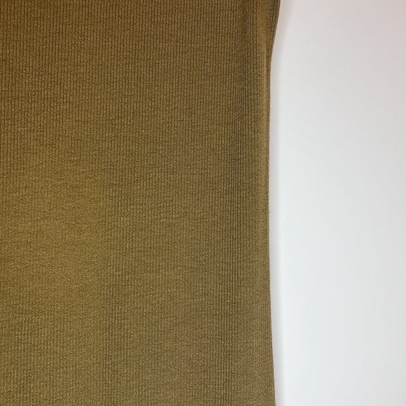 Scotch & Soda Ribbed Long MocNeck Tank.  Sz 1 Moss Green - Picture 7 of 10